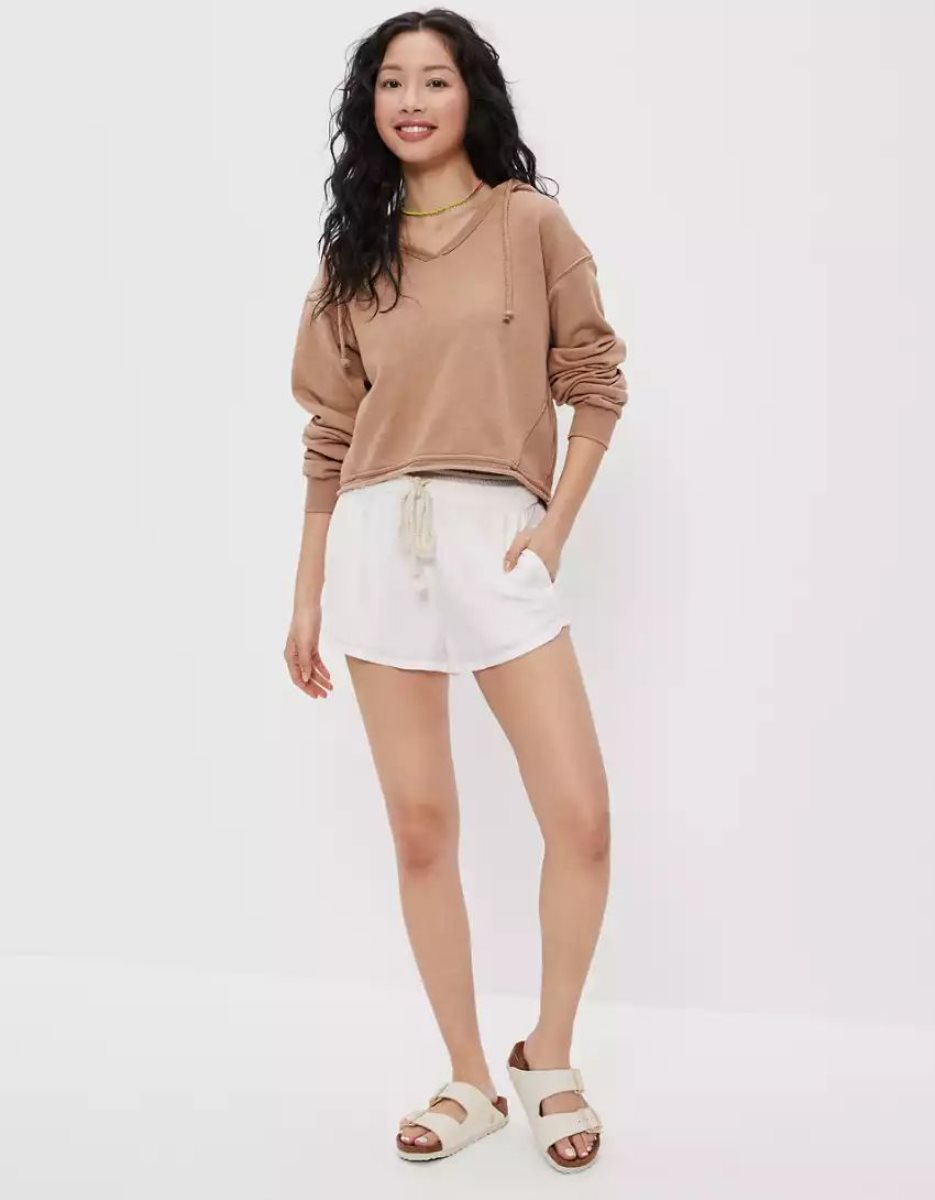 Shorts American Eagle AE Stretch Dolphin Blanche Femme | DGO-89759002